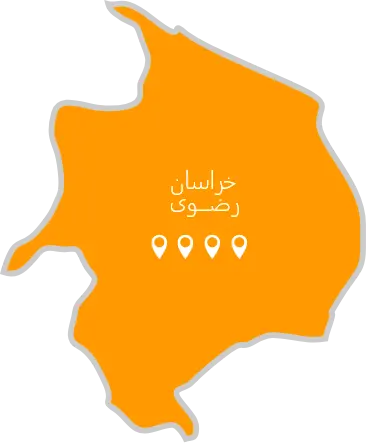 نقشه خراسان و نمایندگی های زحمتکش